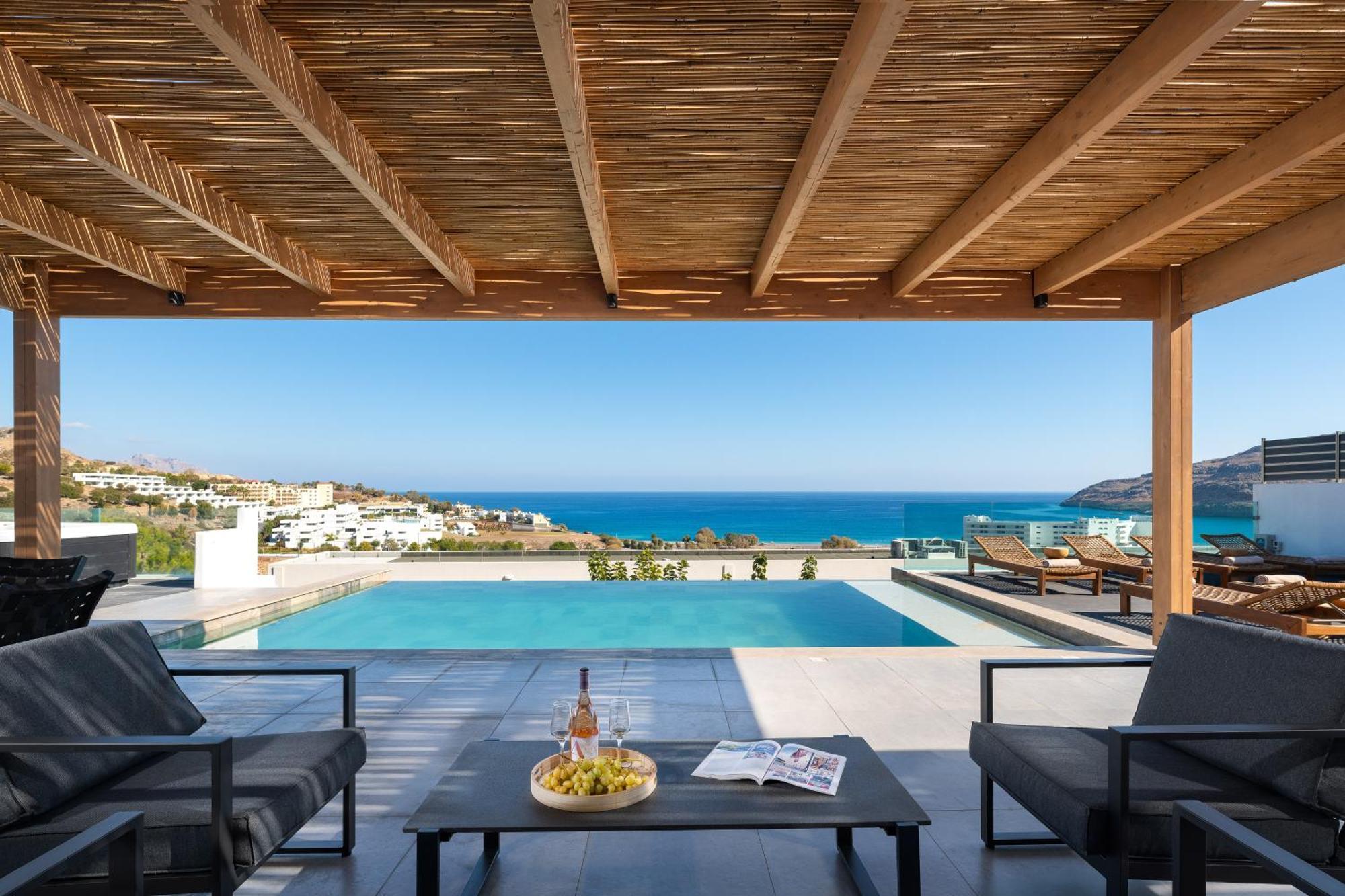 Rocabella With Heated Pool & Jacuzzi In Lindos * Vlicha (Rhodes)